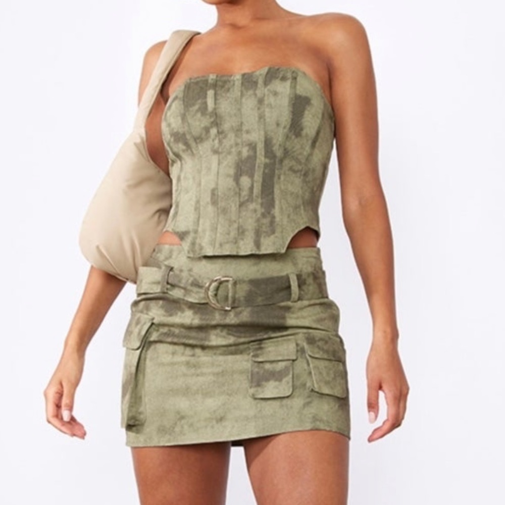 Plt cargo skirt two piece set